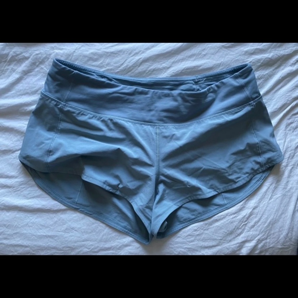 Blue cast Lululemon speed up shorts